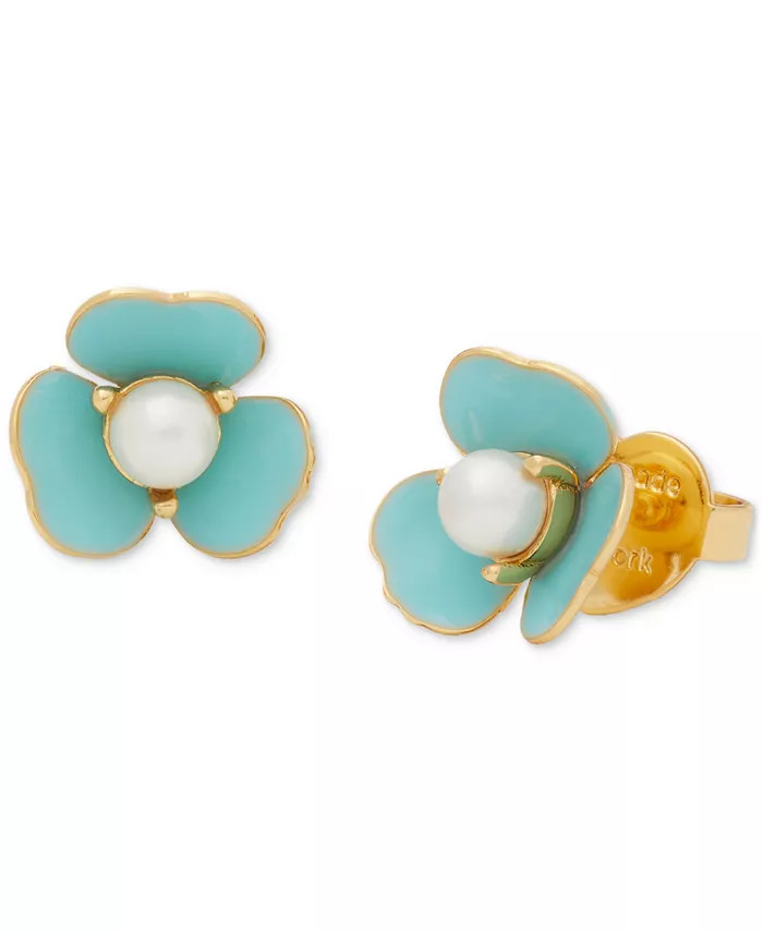 Gold-Tone Imitation Pearl Bouquet Toss Stud Earrings | Macys (US)
