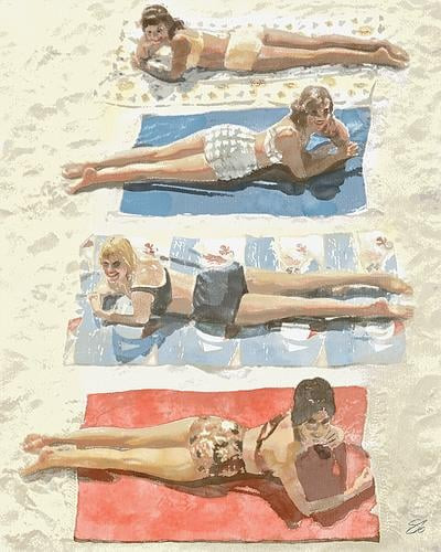 4 Towels by Sheryl  Gillum on Artfully Walls | Artfully Walls