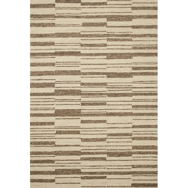 Chris Loves Julia x Loloi Polly Checkered Hand-tufted Beige/Tobacco Area Rug | Wayfair North America