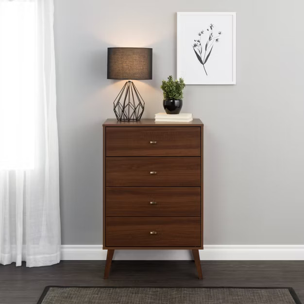 Mid Century Modern 4 Drawer Chest - Prepac | Target