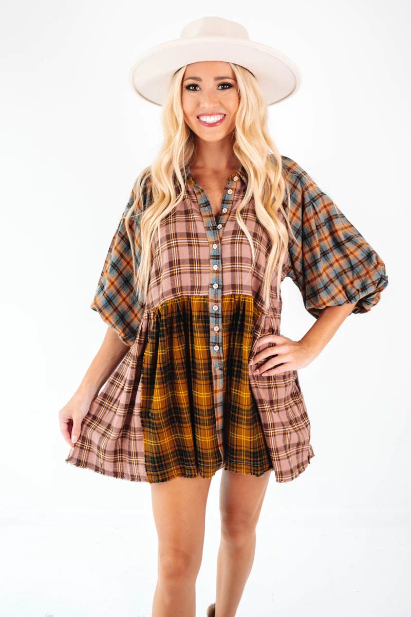 Plaid About It Tunic - Multi | The Impeccable Pig