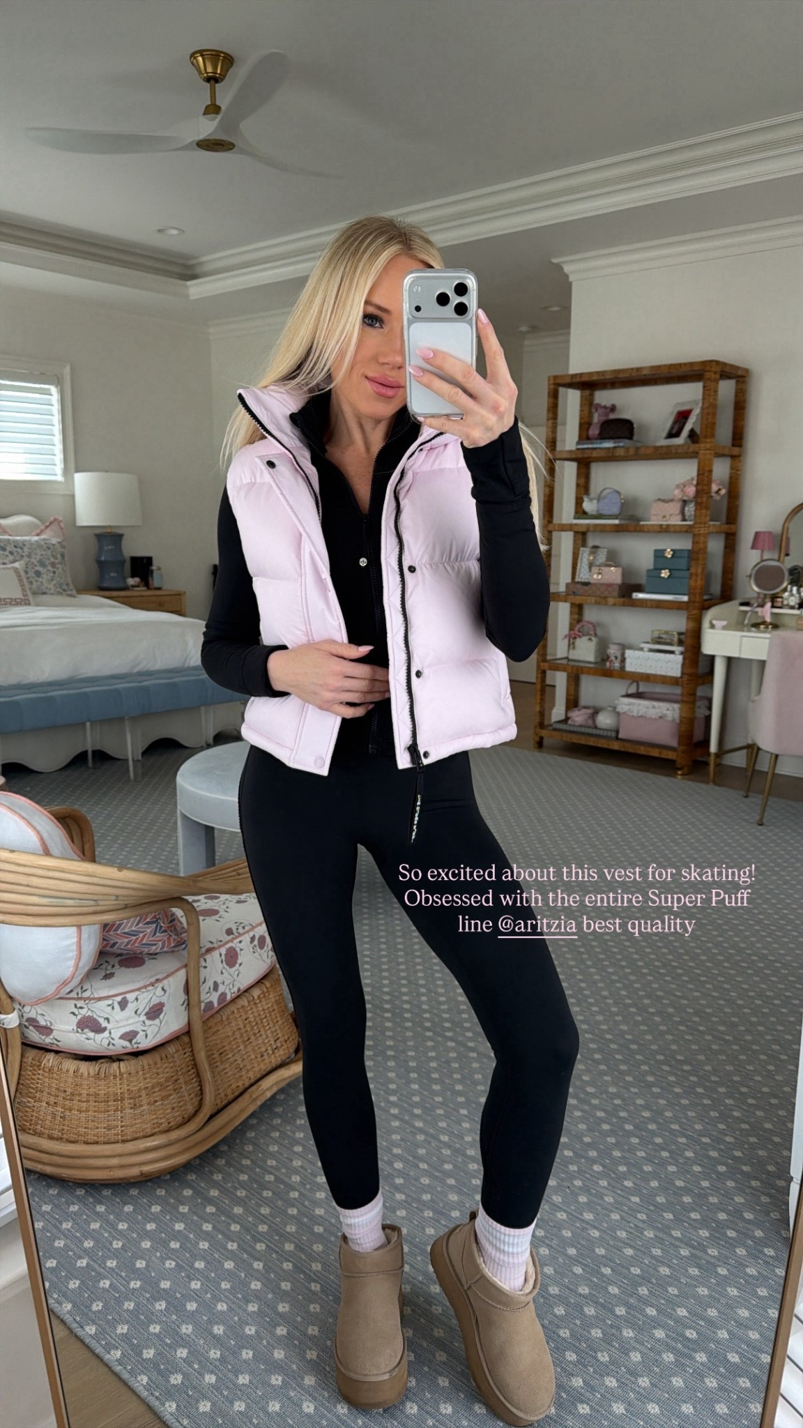 The super puff shorty vest Aritzia 

#LTKmorningroutine #LTKootd