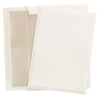 Great Papers! Invitation Kit with Pearl Foil-Lined  Envelopes, Triple Embossed Border Flat Card, ... | Michaels Stores