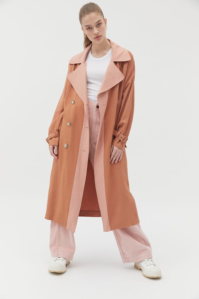 Native Youth Phelps Colorblock Trench Coat | Urban Outfitters (US and RoW)