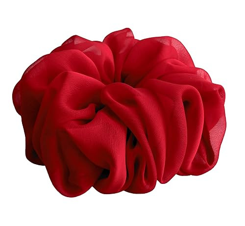 38 Colors Available, Big Scrunchies for Hair, Soft Cheer Chiffon large Ponytail Holder, Cute Birt... | Amazon (US)