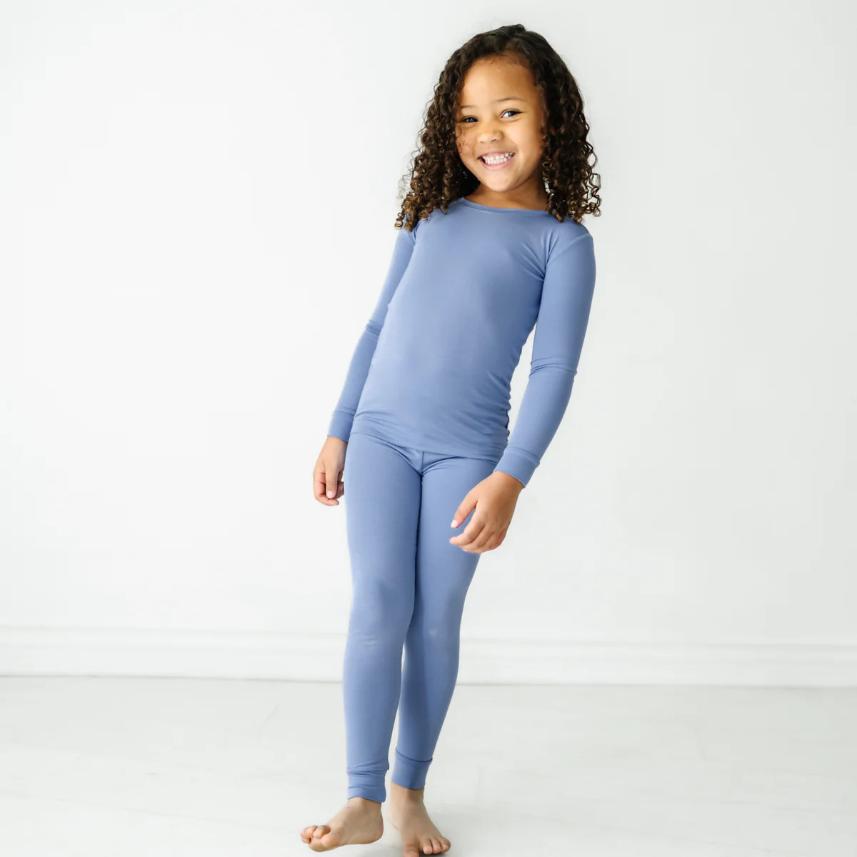 Slate Blue Two-Piece Pajama Set | Little Sleepies