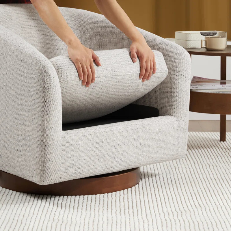 Bennett Upholstered Swivel Barrel Chair | Wayfair North America