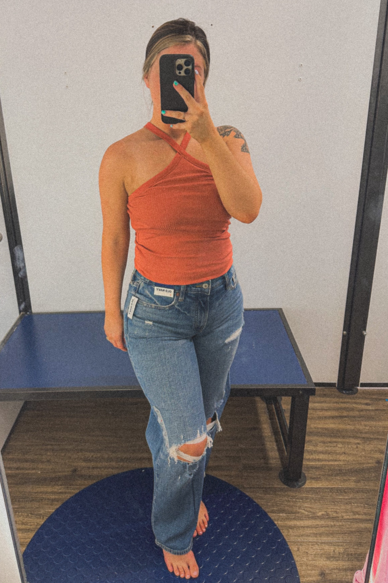 Such a casual outfit but so flattering with the neckline of the tank! 

I'm in a medium in the tank and a size 6 in the jeans!

#LTKmidsize #LTKfindsunder50 #LTKstyletip