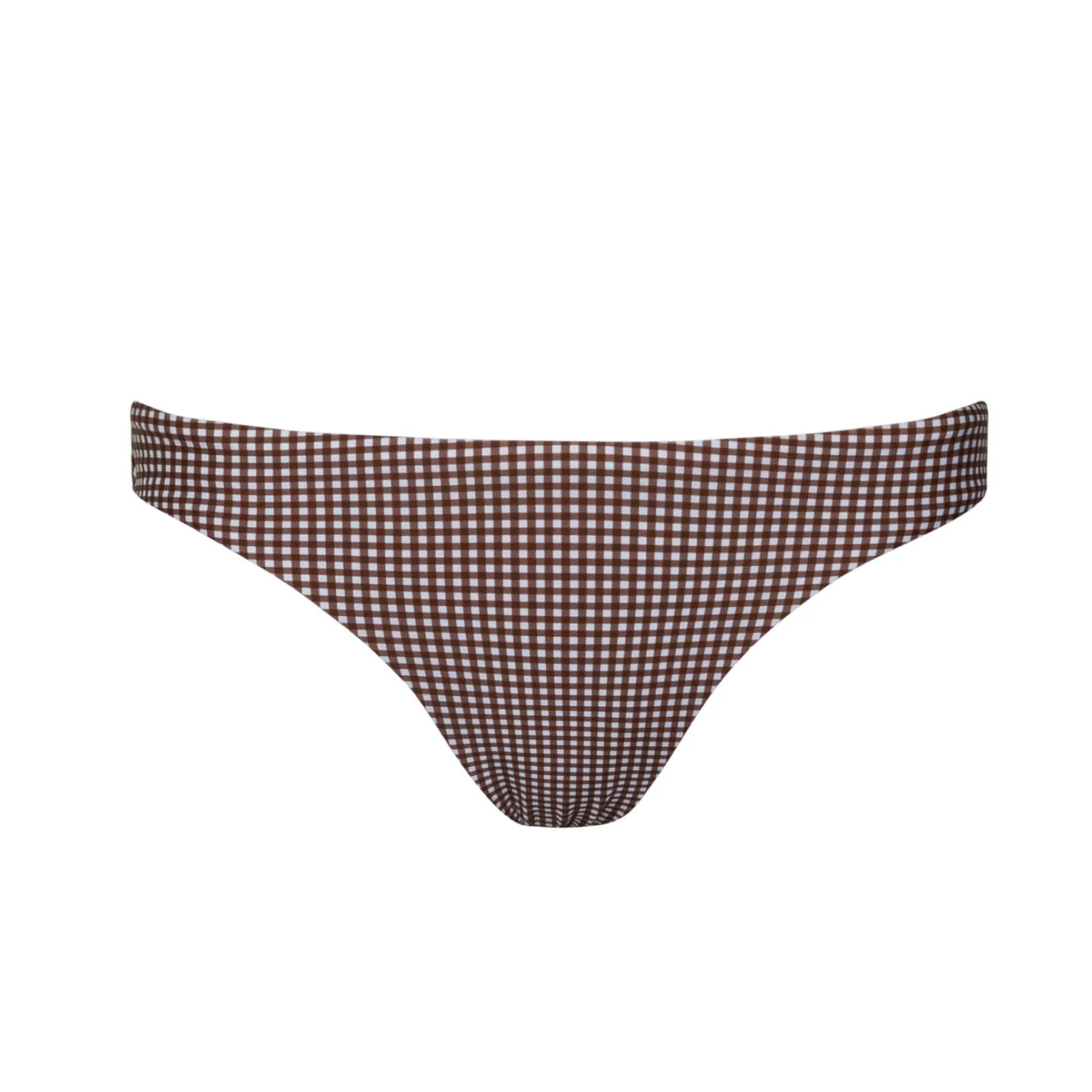 women's cocoa gingham low waist bikini bottom | Minnow