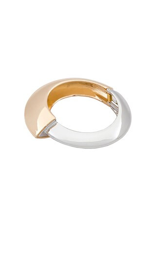 Bangle Bracelet Set in Gold & Silver | Revolve Clothing (Global)