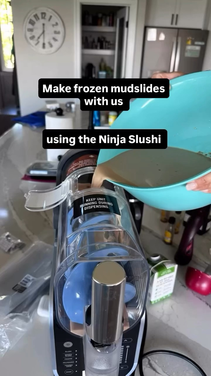 Girls night on the patio watching the sunset over the pond calls for frozen mudslides and they were delicious!! Grab your girls and make these NOW 🌅. Comment MUD for the recipe