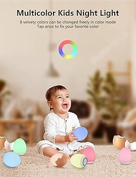 MediAcous Night Light for Kids, Baby Night Light with 7 Colors Changing & Dimming Function, Recha... | Amazon (US)