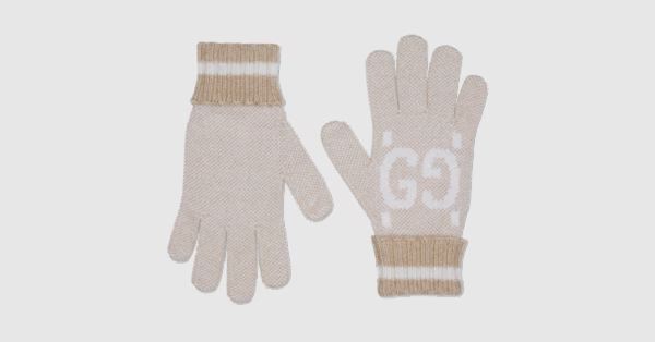GG cashmere lamé gloves | Gucci (US)