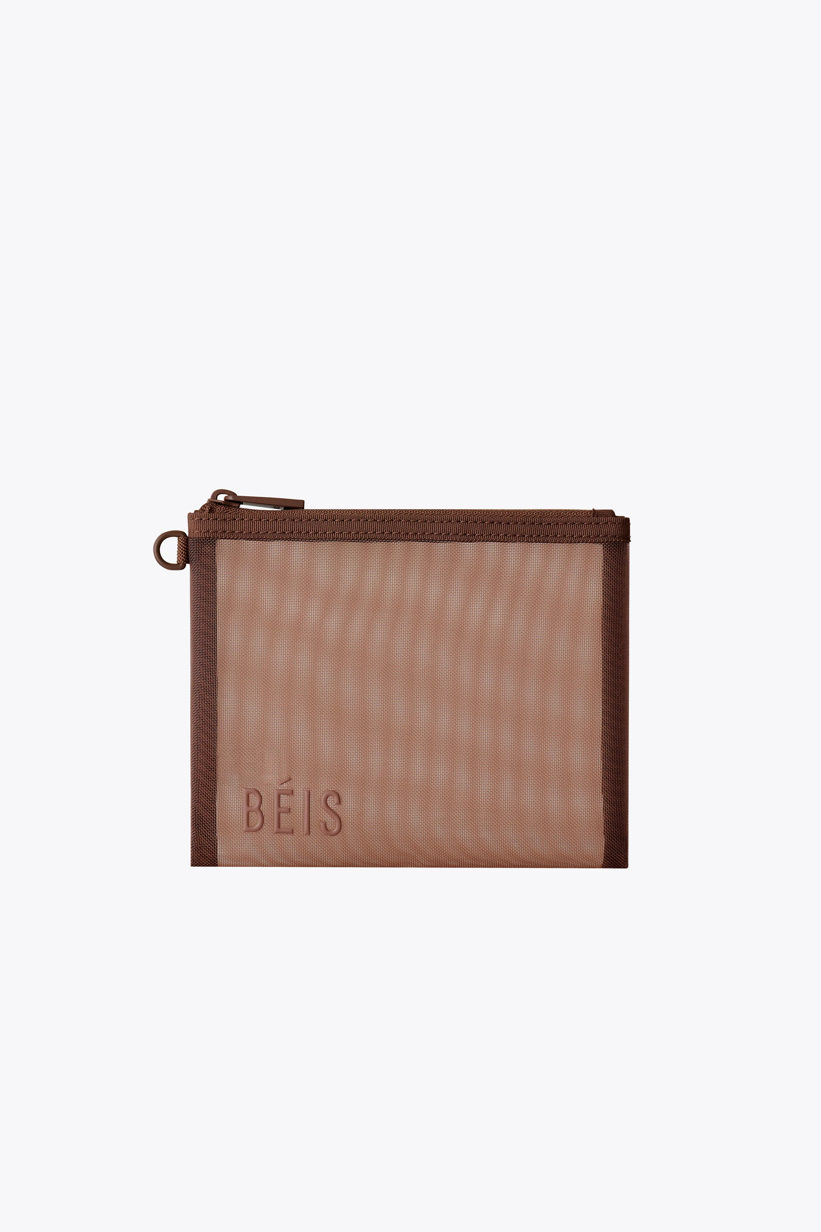 BÉIS 'The Mesh Pouch Duo' in Maple - Mesh Travel Bags With Zippers For Travel | BEIS