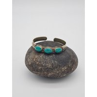 Green Turquoise Bracelet Bangle, Tibetan Nepalese Bracelet, Brass Open Cuff Boho Rustic Style, Gift For Her | Etsy (US)