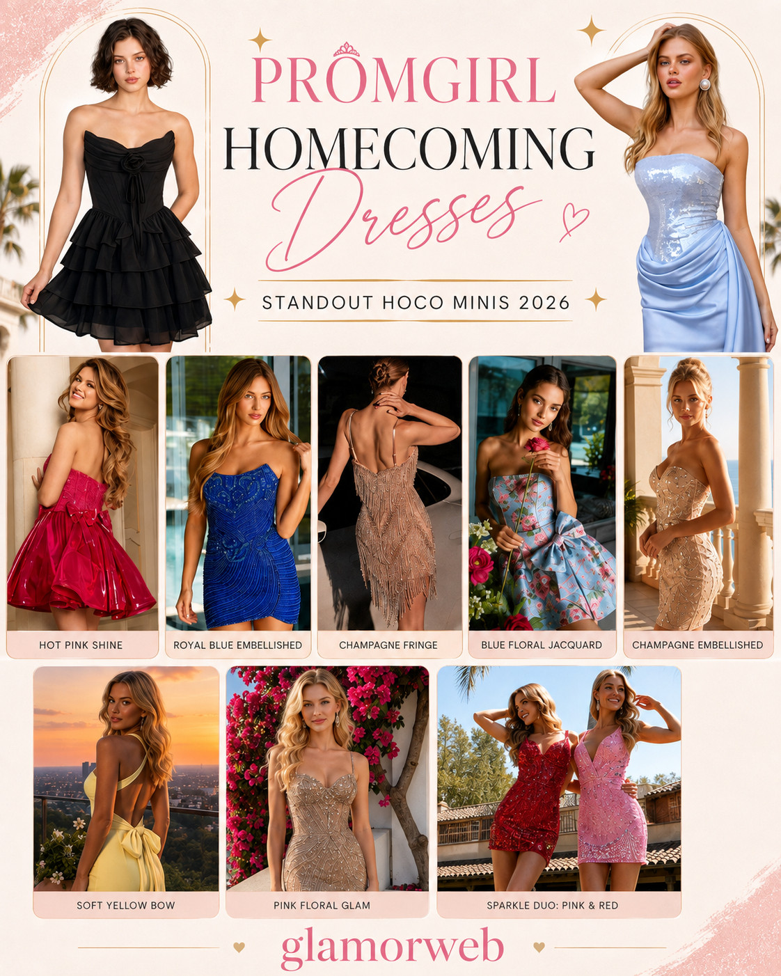 Homecoming dress inspo that is anything but basic 💃✨ These standout PromGirl dresses are perfect for anyone wanting something fun, glamorous and picture-ready. Think sparkly mini dresses, sleek satin styles and gorgeous shades of blue, pink, black, yellow, red + more.
#PromGirlDresses #HomecomingDresses #HomecomingDressInspo #Homecoming2026 #Hoco2026 #HocoDresses #HocoInspo #MiniHomecomingDress #ShortHomecomingDress #MiniPartyDress #BlueHocoDress #PinkHocoDress #BlackHocoDress #YellowHocoDress #RedHocoDress #SequinHomecomingDress #SatinHomecomingDress #SparkleDress #PartyFashion #DanceDress #HomecomingNight #DressGoals #FallDance 

 #LTKootd #LTKSeasonal #LTKSaleAlert