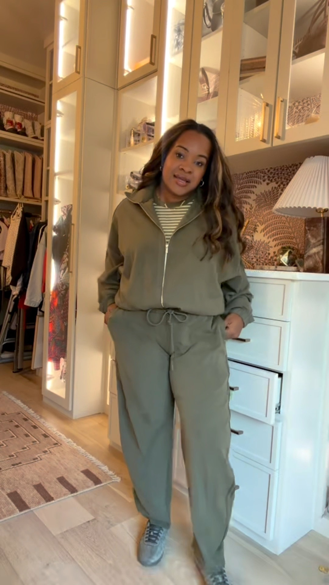 I love this full-zip sweatshirt + barrel leg sweatpants! Such a soft and comfortable find from @adidas ✨ Paired with my Sambas and comes in 3 other colors!

#LTKdayinmylife #LTKootd #LTKSeasonal