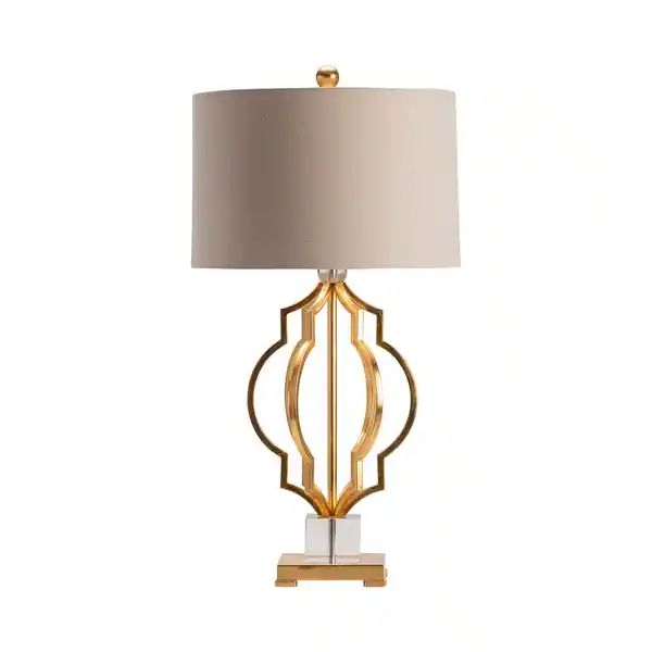 Parisian Gold Leaf & Crystal 33.5"H Table Lamp - 33.5x17x17 | Bed Bath & Beyond