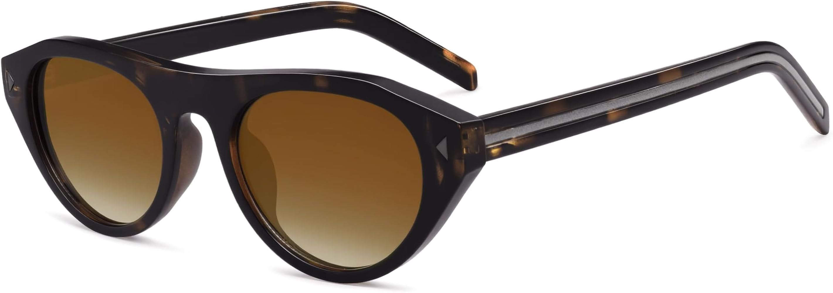 VANLINKER Retro Small Oval Cateye Sunglasses for Women Men VL9915 | Amazon (US)