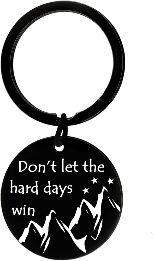 Inspired Gift Inspirational Keychain Gifts for Women Men Friends Don't Let The Hard Days Win Merc... | Amazon (US)
