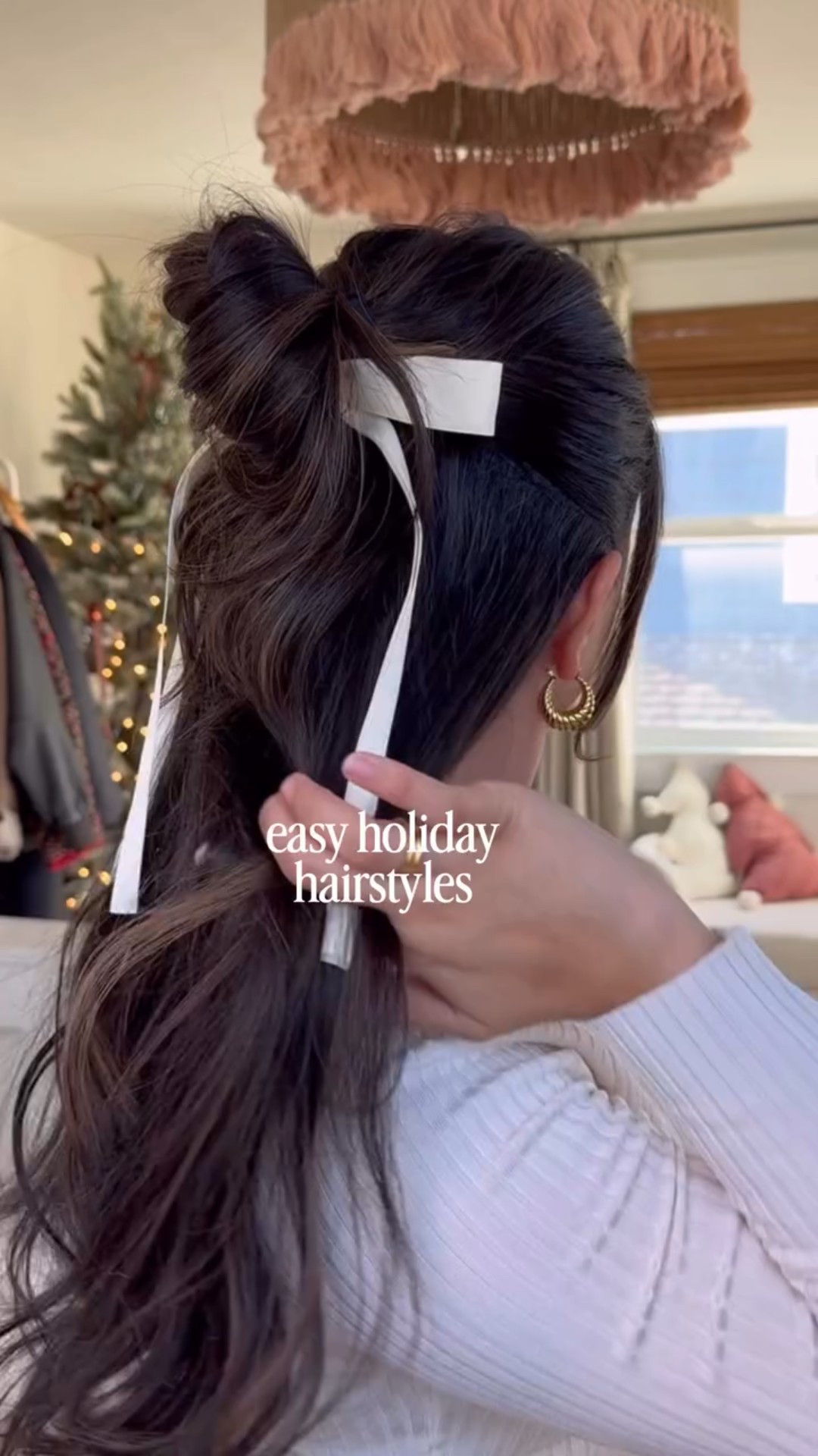 3 easy hairstyles for your next holiday event! clip on bow is from Amazon- comes in a pack with a bunch of different colors🎀

#holidayhairstyles #hairtutorial #ponytailstyle

#LTKHoliday #LTKBeauty