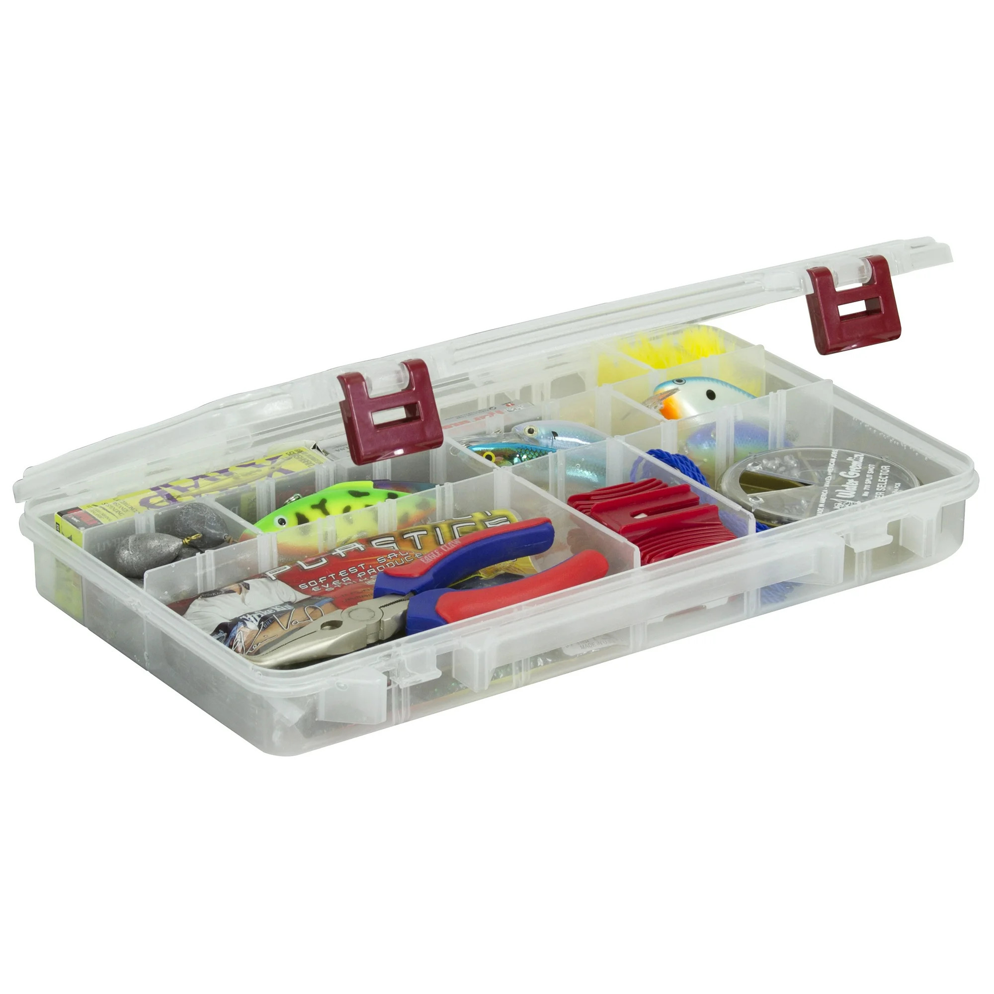 Plano ProLatch Stowaway Large Clear Organizer Tackle Box, Large, Clear | Walmart (US)