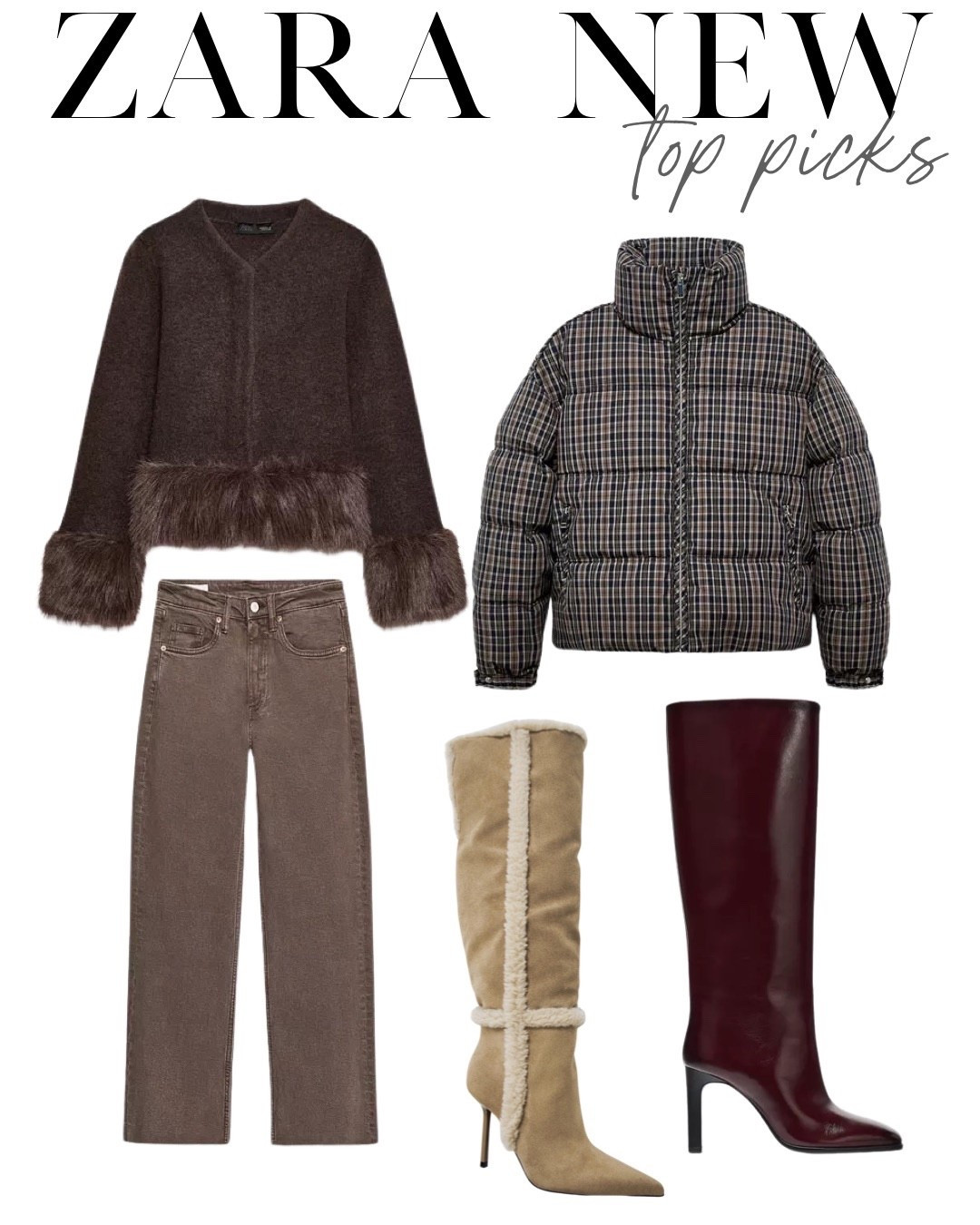 Obsessed with these new Zara Winter finds this puffer jacket is so adorable love the print and then these boots are just great for holidays or for winter outings

#LTKFindsUnder100 #LTKHoliday #LTKFindsUnder50