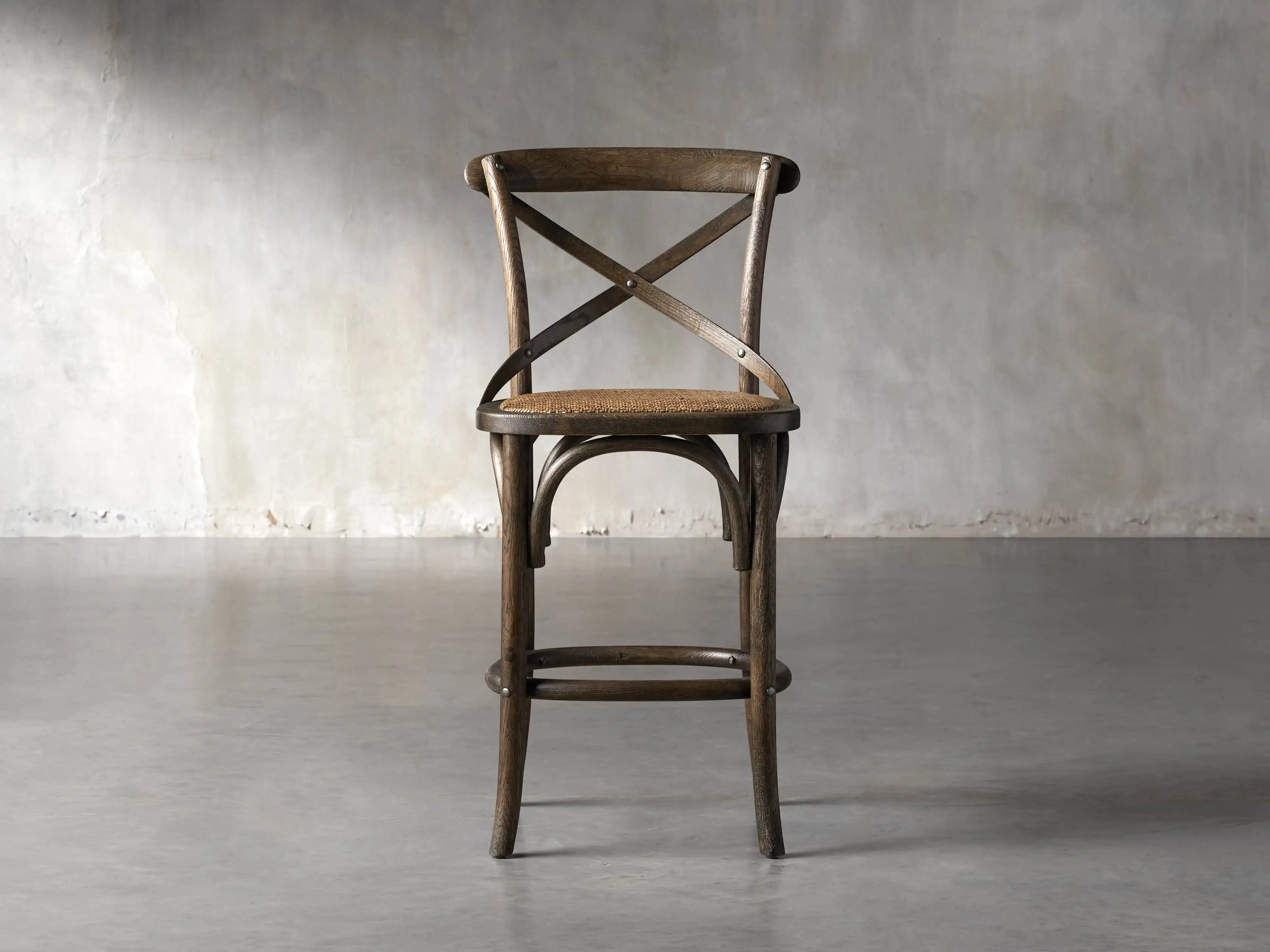 Cadence Stool with Rattan Seat | Arhaus