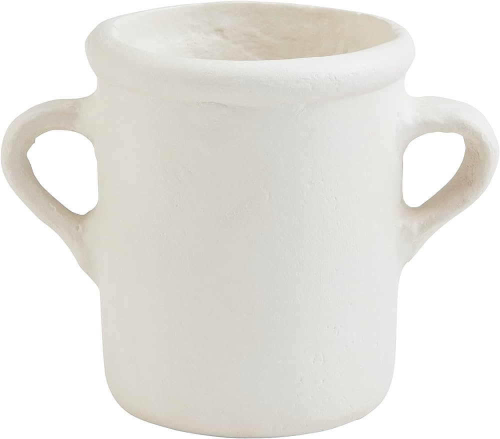 Mud Pie Utensil Holder, 7" x5.5" x 6"dia, Cream | Amazon (US)