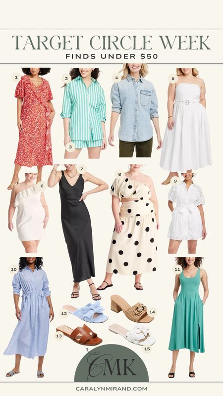 Target circle week finds under $50, spring dresses perfect for showers or graduation, sandals, and vacation outfits. 

#LTKxTarget #LTKsalealert #LTKfindsunder50