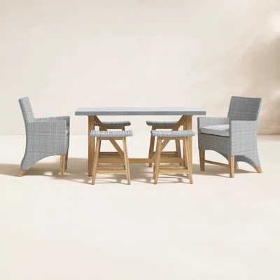 Nicole 6 - Person 70" Long Dining Set with Cushions | Wayfair North America