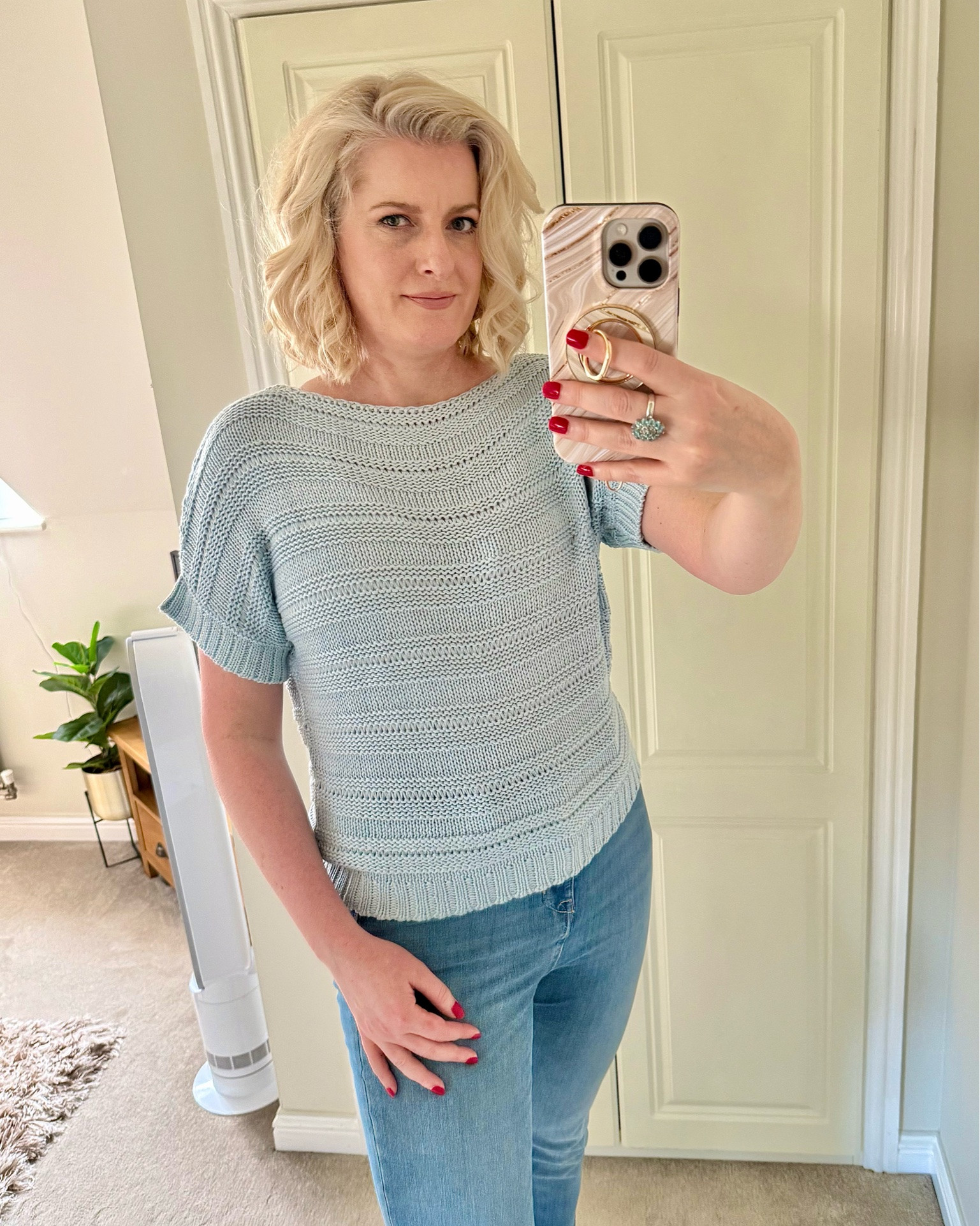 Hi everyone! Sometimes you just want a simple top you can wear on its own or layer up with other clothes & accessories. I bought this short sleeve knit top in blue & cream (also available in pink). 

U.K. blogger, Joe Browns, tall, midsize, T-shirt, summer, spring.

#LTKspring #LTKsummer #LTKmidsize