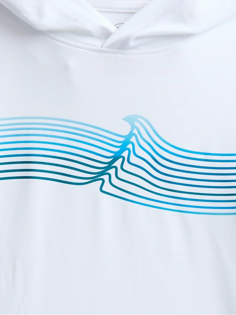 Wonder Nation Boys Hooded Rash Guard with Long Sleeves, Sizes 4-18 & Husky | Walmart (US)