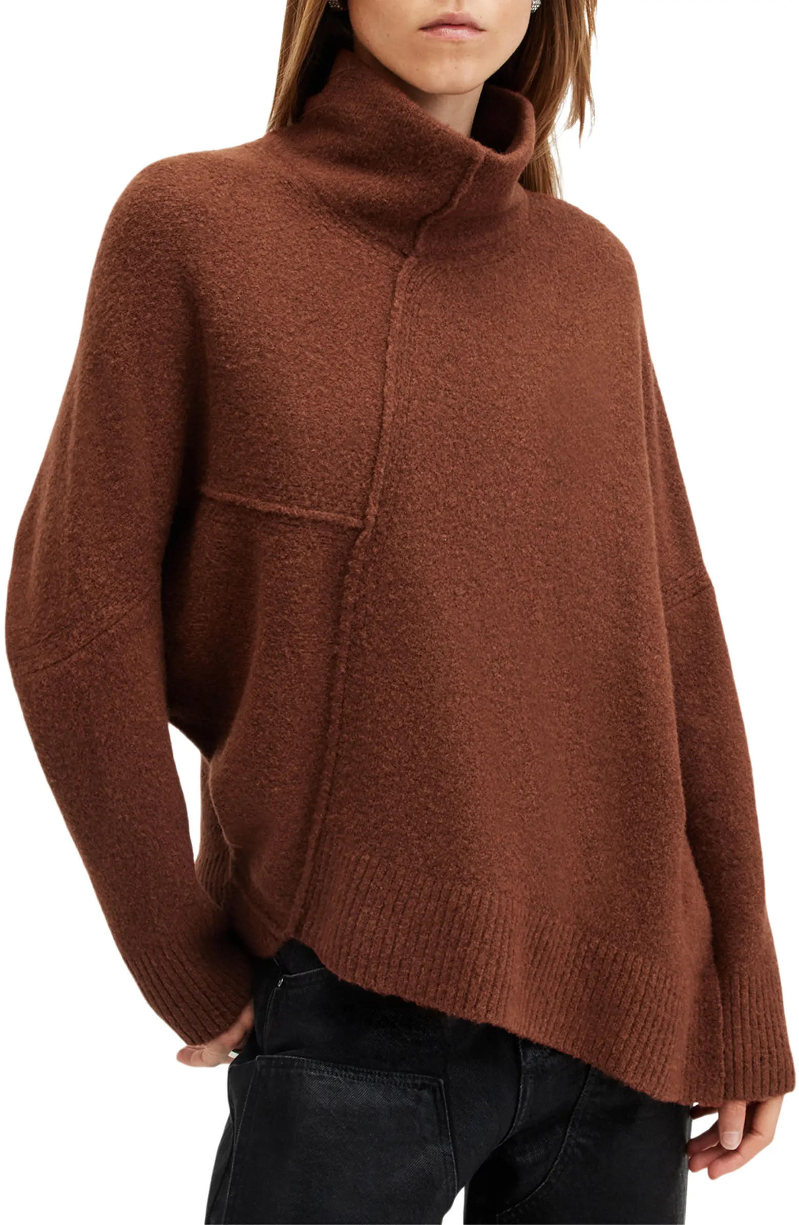 Lock Roll Neck Asymmetric Sweater | Nordstrom