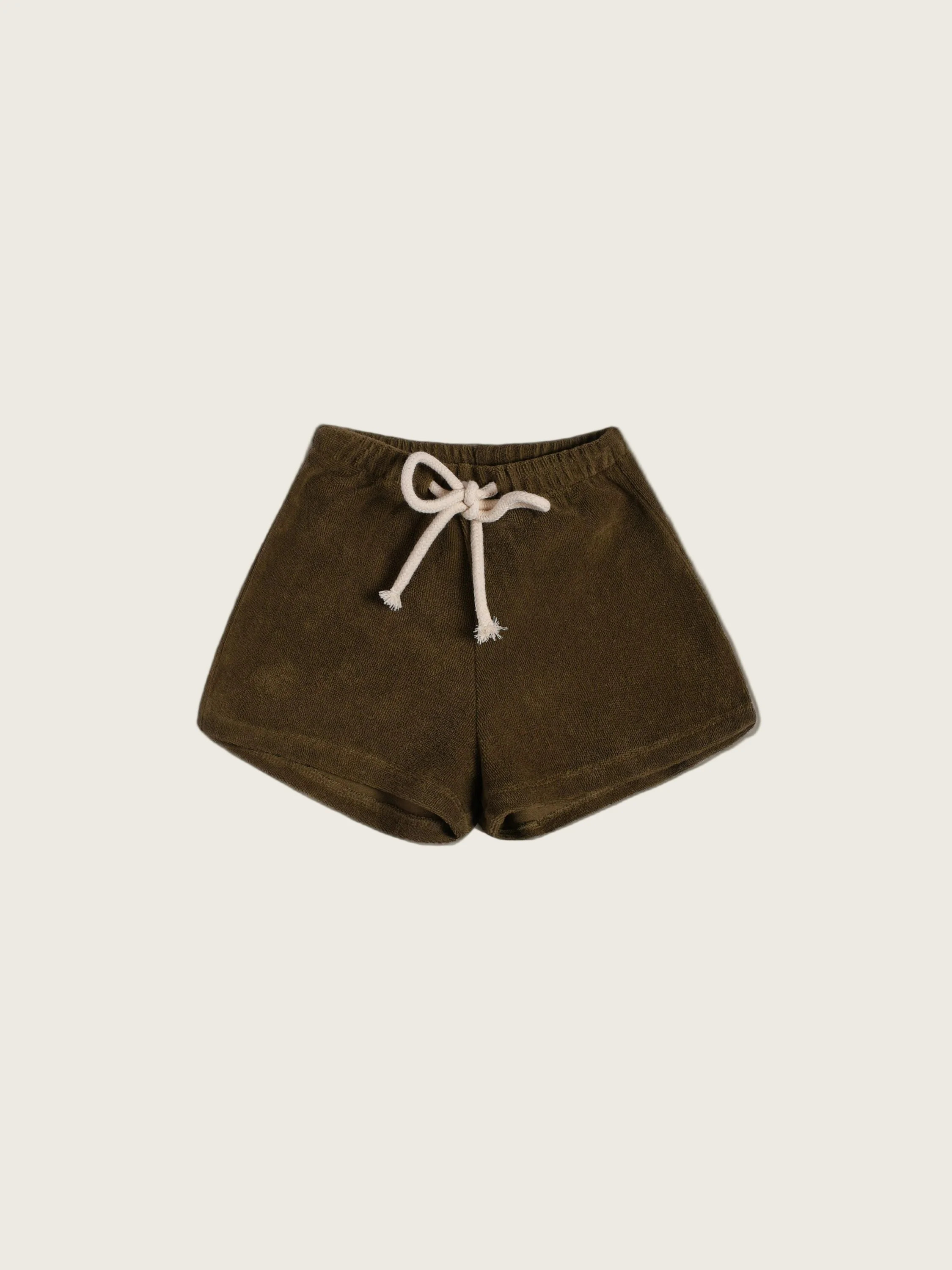 Olive Terry Rope Shorts | Organic Zoo