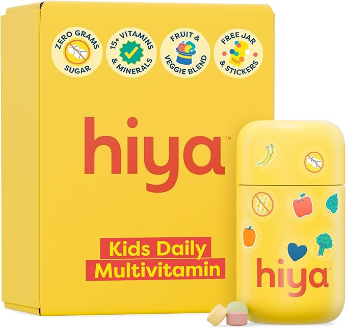 HIYA Kids Multivitamin Tablets – 15+ Essential Vitamins & Minerals with Fruits & Veggies for Ag... | Amazon (US)