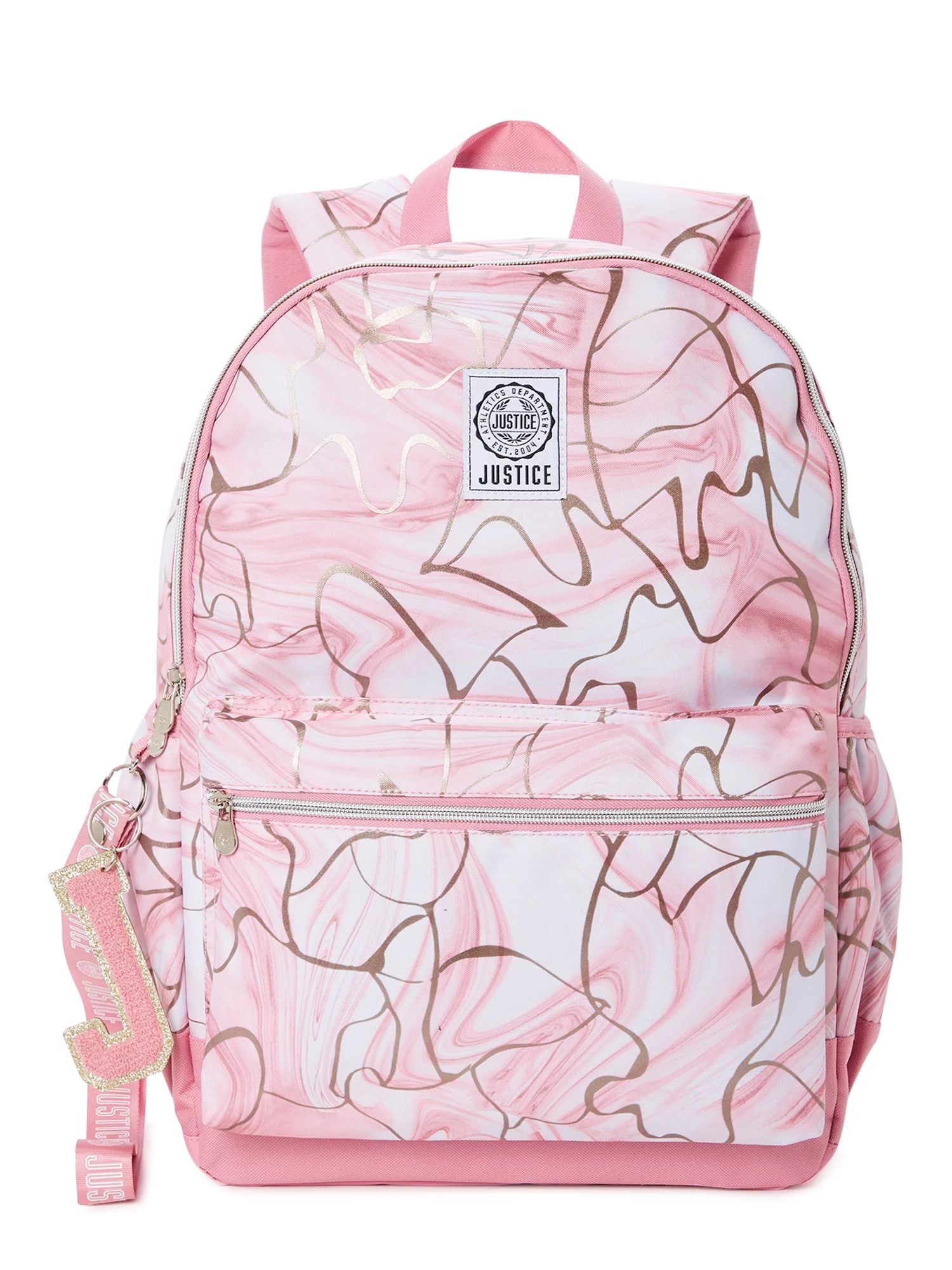 Justice Girls’ Backpack with Free Lanyard Marble Pink - Walmart.com | Walmart (US)