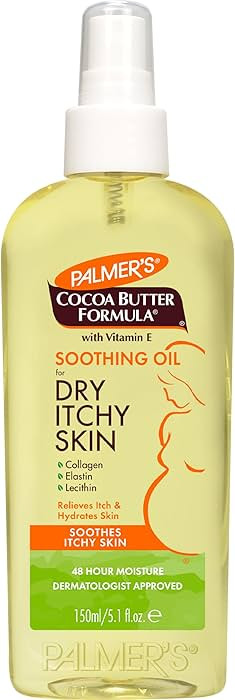 Palmer's Cocoa Butter Formula Soothing Oil with Vitamin E, Dry, Itchy Skin Relief, Pregnancy-Safe... | Amazon (US)