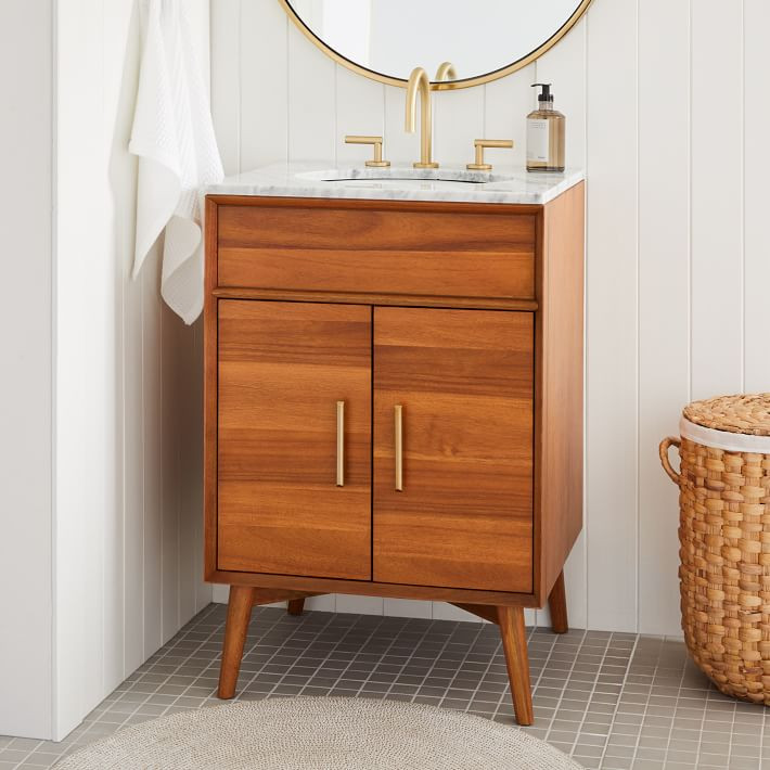 Mid-Century Single Bathroom Vanity (24"–49") | West Elm (US)