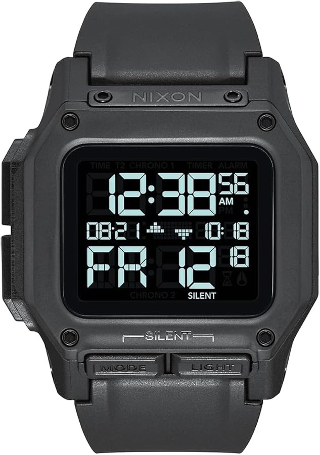 NIXON Regulus A1180 - 100m Water Resistant Men's Digital Sport Watch (46mm Watch Face, 29mm-24mm ... | Amazon (US)