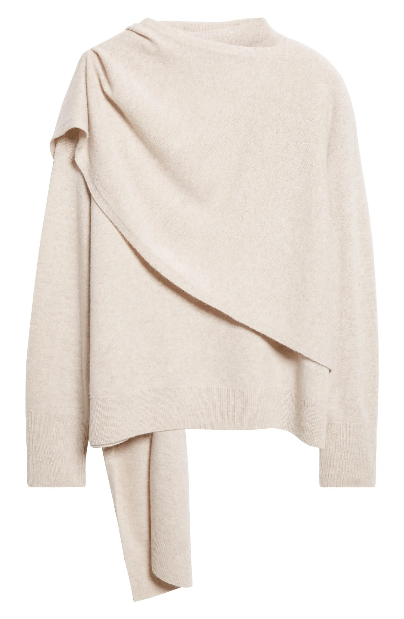 Drape Neck Wool & Cashmere Sweater | Nordstrom