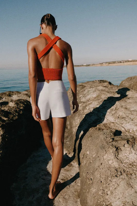 CROSS-BACK KNIT TOP | Zara US
