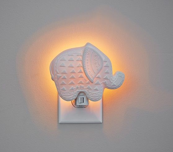 Ceramic Elephant Nightlight | Pottery Barn Kids