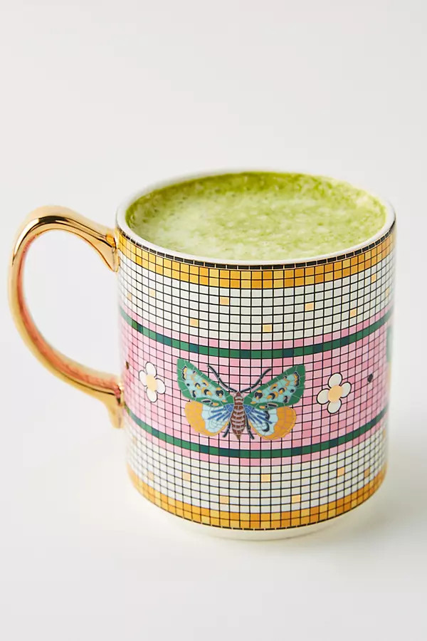 The Bistro Tile Stoneware Mug: Garden Edition | Anthropologie (US)