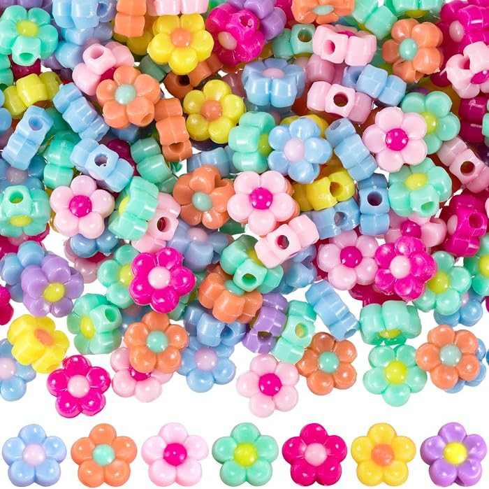 100pcs Five Petal Flower Beads for Jewelry Making | Amazon (US)