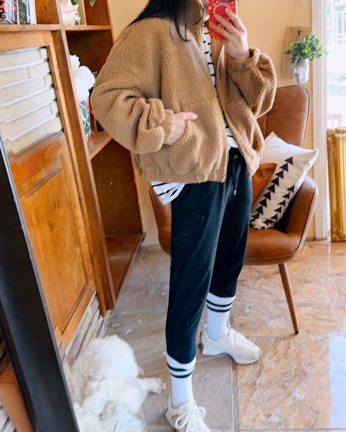 Like this Sherpa jacket for a casual everyday wear. I also bought it in color white. Also like this high waisted jogger, too. Also bought a couple of other colors. 

#LTKSeasonal #LTKfindsunder50 #LTKsalealert