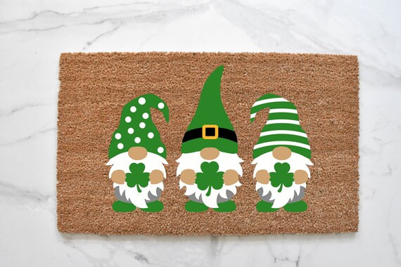 St Patrick's Gnome Doormat St Patricks Day Doormat Gnome | Etsy | Etsy (US)
