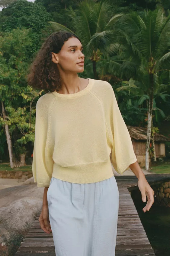 WIDE SLEEVE KNIT SWEATER | Zara US