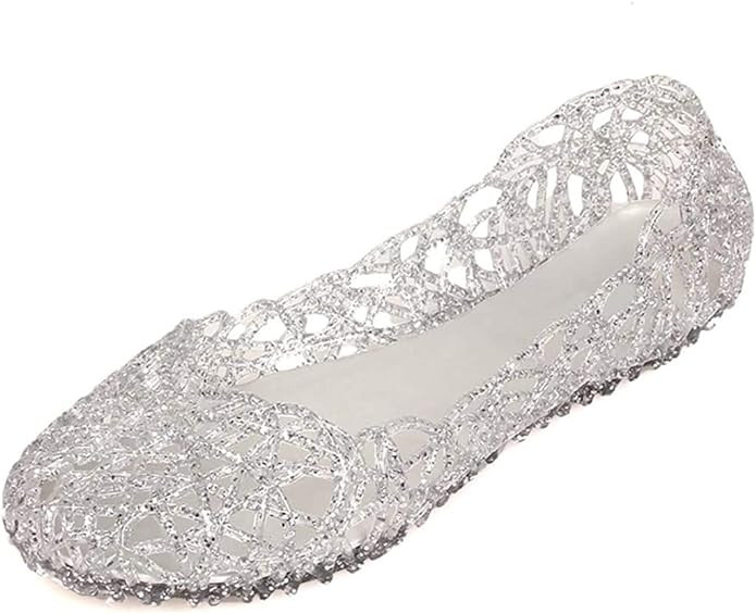 Womens Sandals Flat Jelly Shoes Slip On Hollow Out Loafers… | Amazon (US)