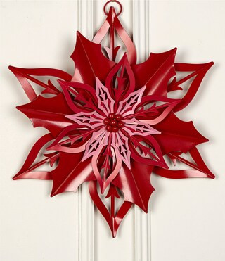 Southern Living Merry and Bright Collection Metal Poinsettia Hanging Wall Decor | Dillard's | Dillard's